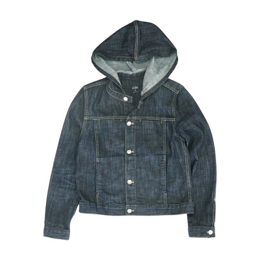 Blue Solid Denim Jacket