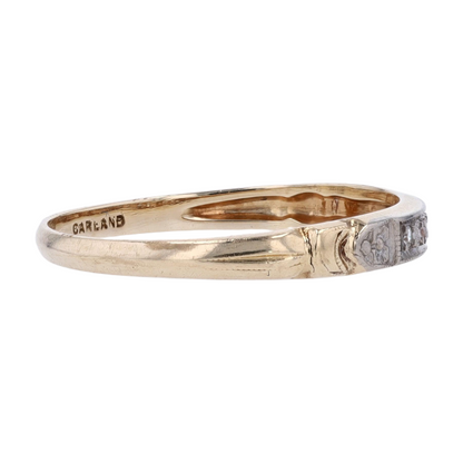 14K Two-Tone Gold Diamond Band Ring