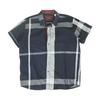Black Plaid Short Sleeve Button Down