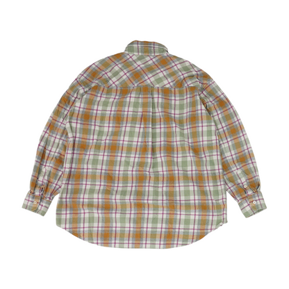 Green Plaid Flannel Button Down