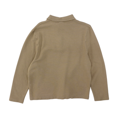 Tan Solid 1/4 Zip Pullover