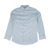 Blue Herringbone Long Sleeve Button Down