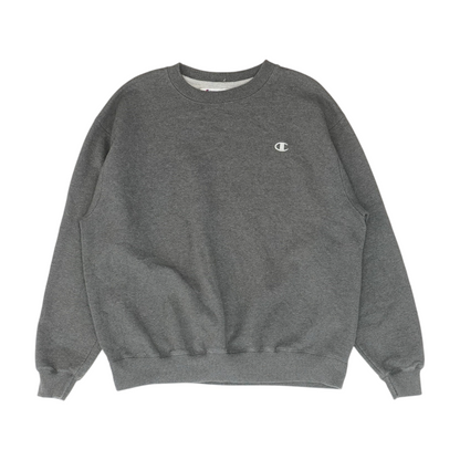 Gray Solid Sweatshirt Pullover