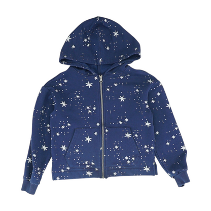 Navy Print Jacket