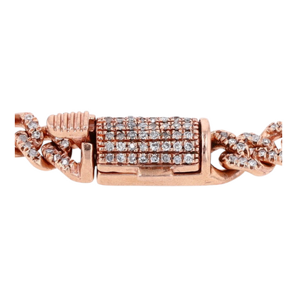 3/4 ctw 10K Rose Gold Diamond Chain Bracelet