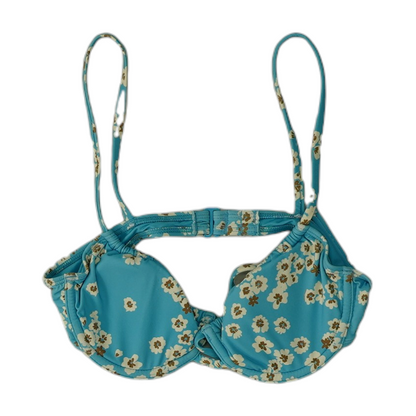 Blue Floral Swim Top