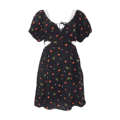 Black Graphic Mini Dress