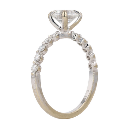 1 1/3 ctw 14K White Gold Diamond Engagement Ring