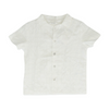 White Plaid Short Sleeve Button Down