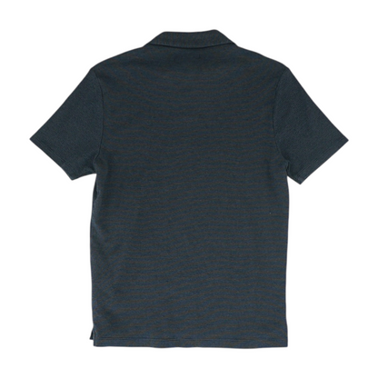 Gray Striped Short Sleeve Polo