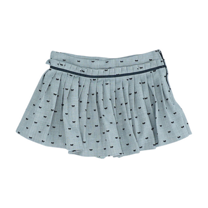 Gray Graphic Mini Skirt