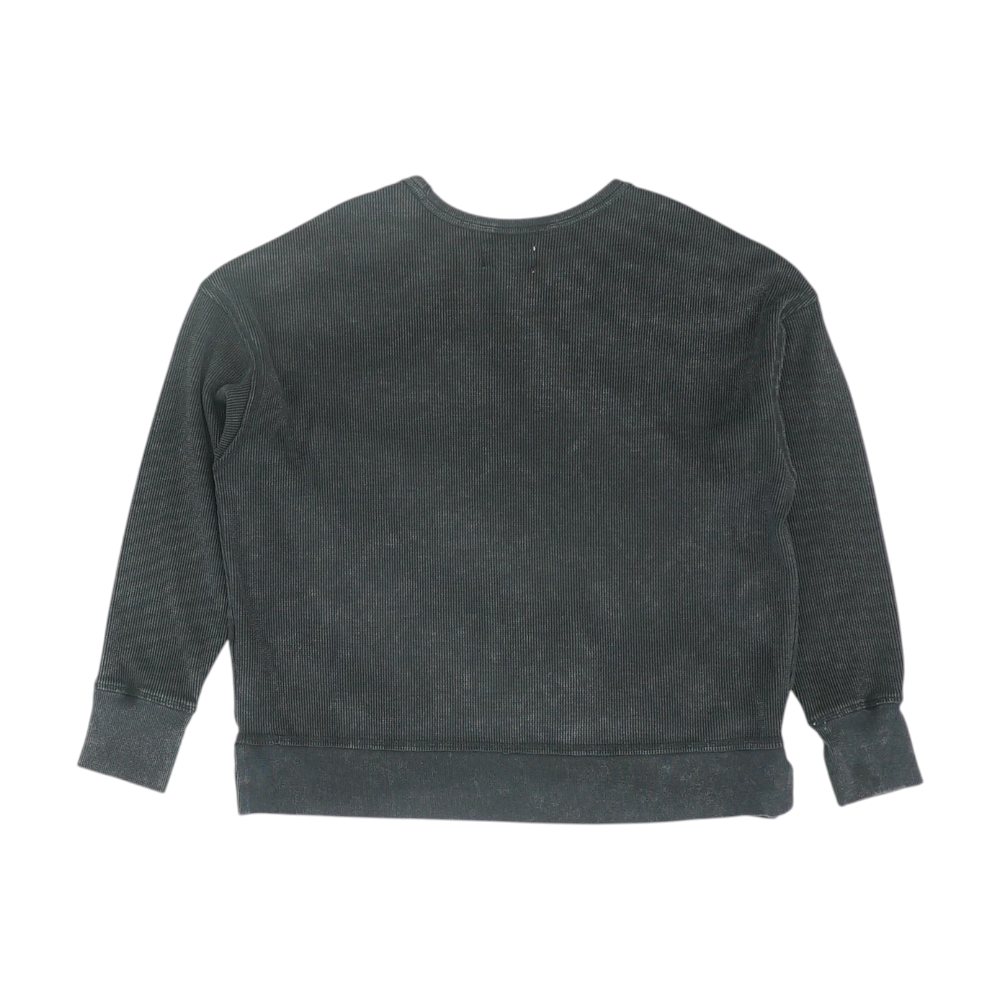Black Solid Sweatshirt Pullover