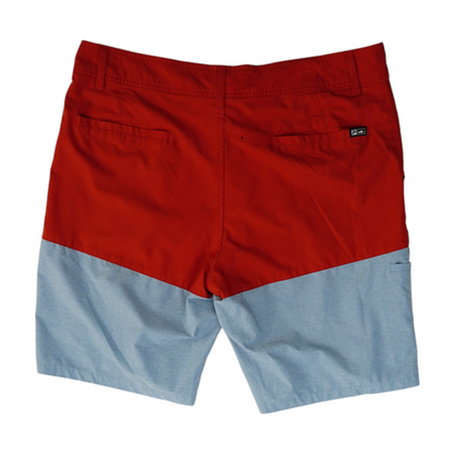 Red Color Block Swim Bottom