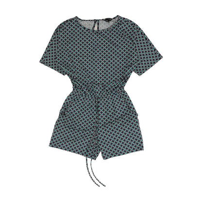 Navy Geometric Romper