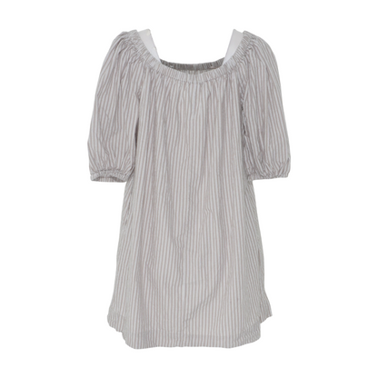 Brown Striped Mini Dress