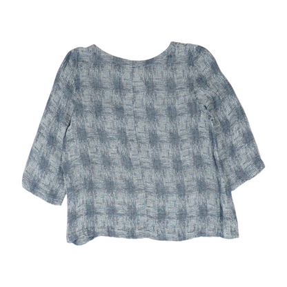 Navy Abstract Blouse