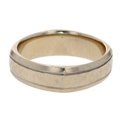 14K White Gold Band Ring