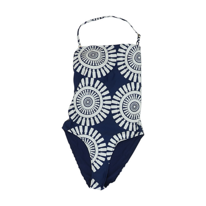 Navy Abstract One-Piece