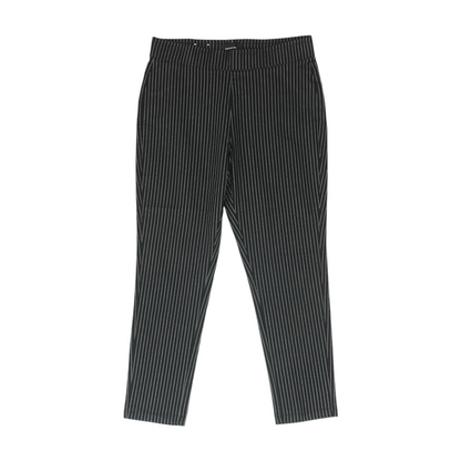 Black Striped Regular Pants