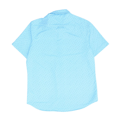 Blue Print Short Sleeve Button Down