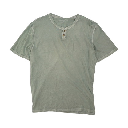 Green Solid Henley T-Shirt