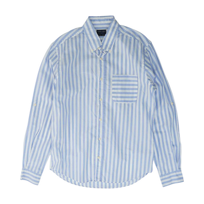 Blue Striped Long Sleeve Button Down