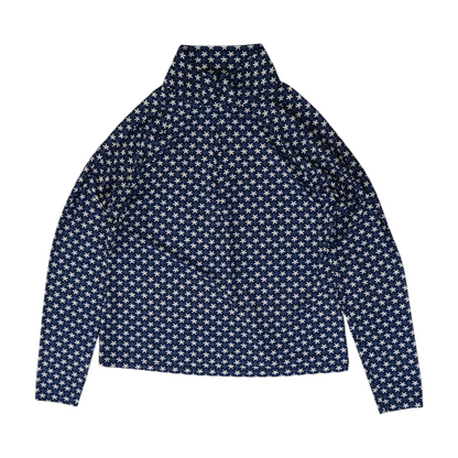 Navy Floral Blouse