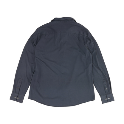 Navy Solid Long Sleeve Button Down