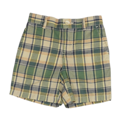 Olive Check Chino Shorts