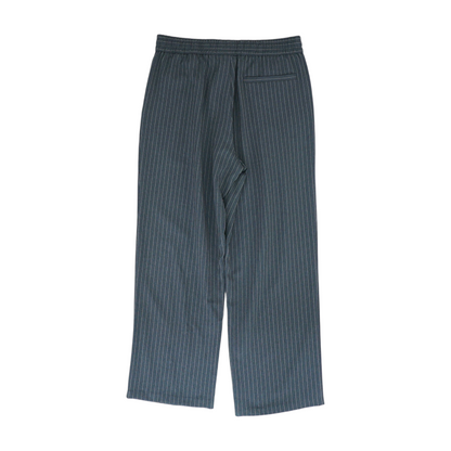 Gray Striped Wide Leg Pants