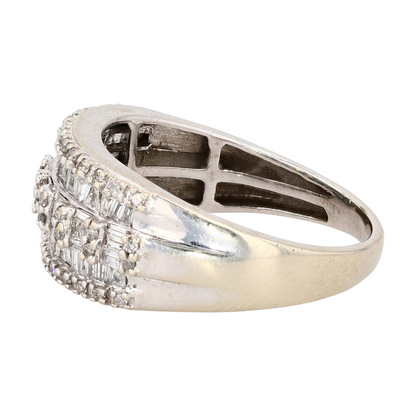 1/2 ctw 10K White Gold Diamond Band Ring