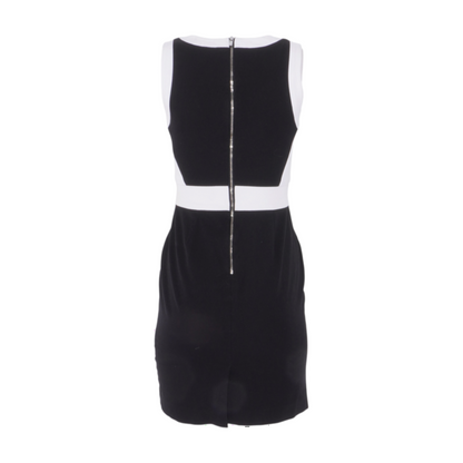 Black Petite Color Block Mini Dress