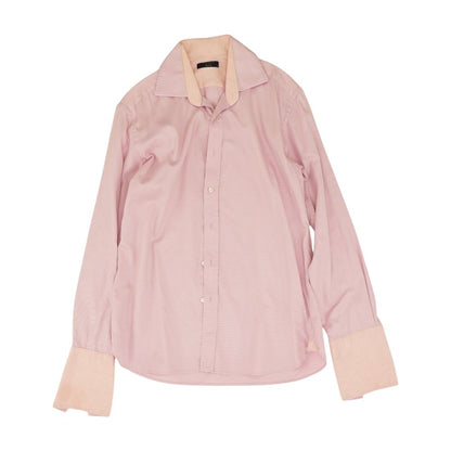 Pink Solid Long Sleeve Button Down