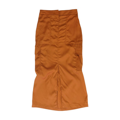 Bronze Solid Midi Skirt