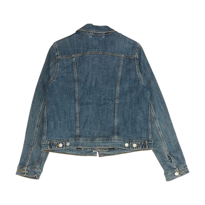 Blue Solid Denim Jacket