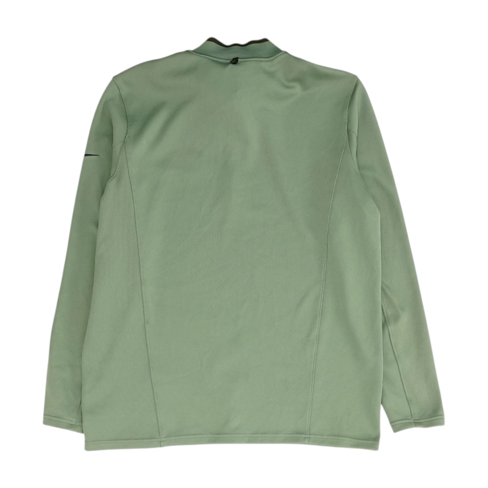 Green Solid 1/4 Zip Pullover