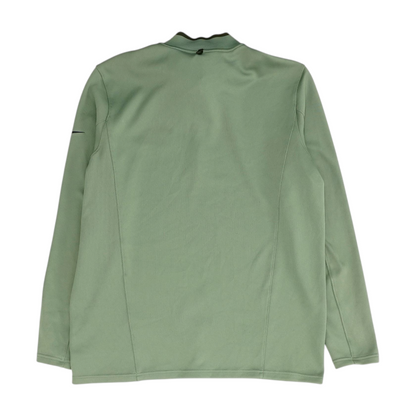 Green Solid 1/4 Zip Pullover