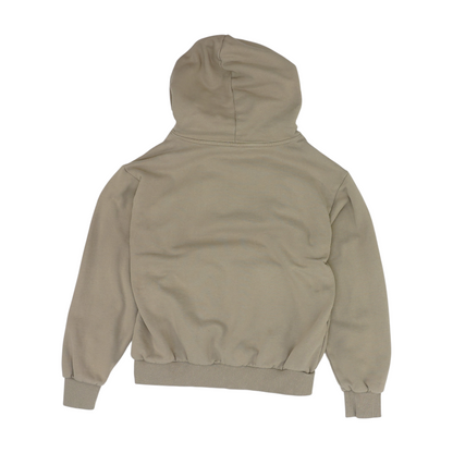 Beige Solid Hoodie Pullover