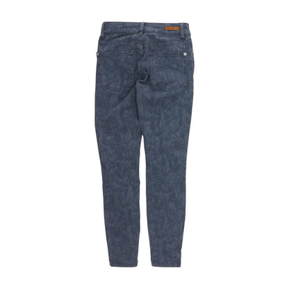 Blue Floral Low Rise Skinny Leg Jeans