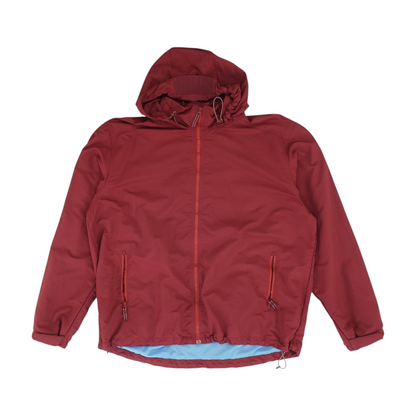 Burgundy Solid Rain Jacket