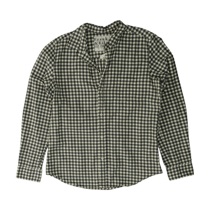 Gray Check Button Down