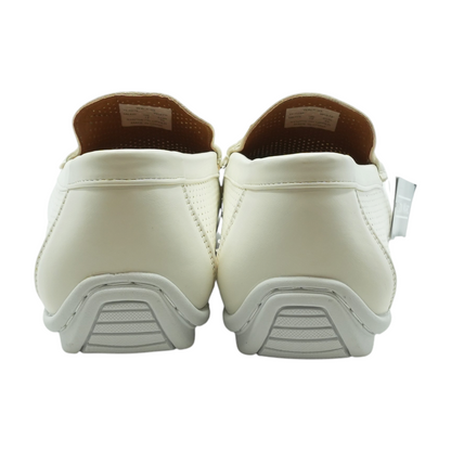 White Slip-On Dress Shoes