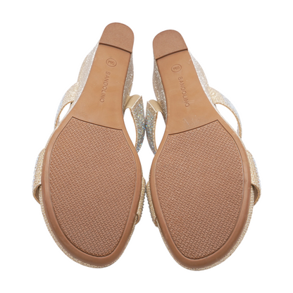 Gold Wedged Sandals