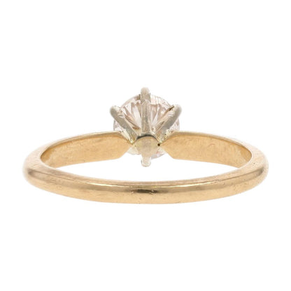 3/8 Ct 14K Gold Round Diamond Solitaire Engagement Ring