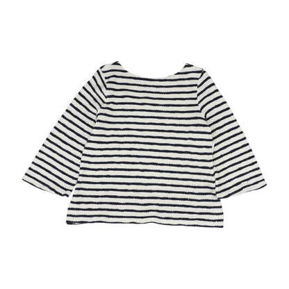 White Striped Pullover Sweater