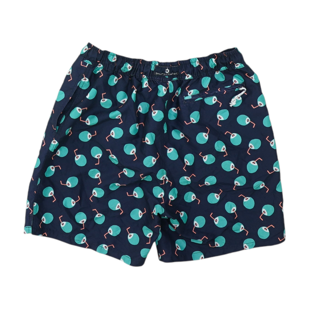 Navy Print Swim Bottom