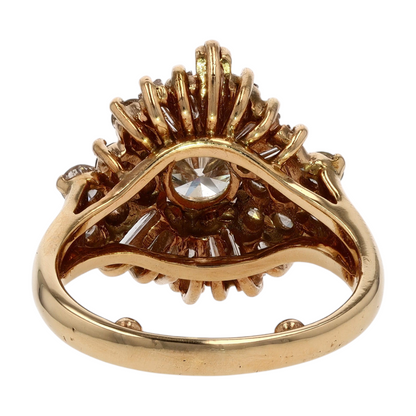4 3/4 ctw 14K Yellow Gold Diamond Engagement Ring