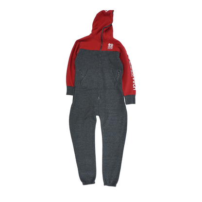 Gray Color Block Straight Pants