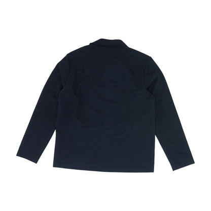 Navy Solid Flannel Button Down