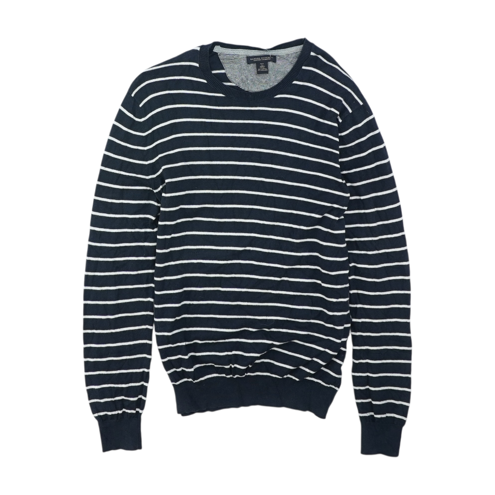 Navy Tall Striped Pullover Sweater